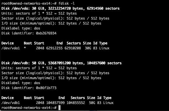 fdisk verify partition was created