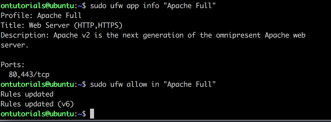 allow apache on ubuntu firewall